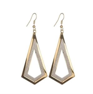 Gold Long Drop Dangle Earrings